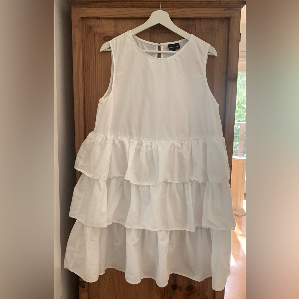 Who What Wear Flouncy white dress